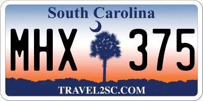 SC license plate MHX375