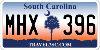 SC license plate MHX396
