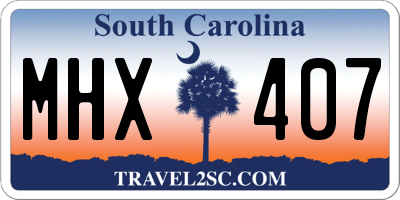 SC license plate MHX407