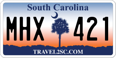 SC license plate MHX421