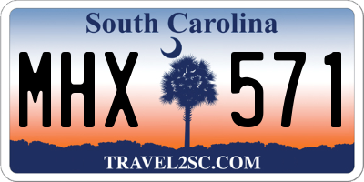 SC license plate MHX571