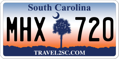 SC license plate MHX720