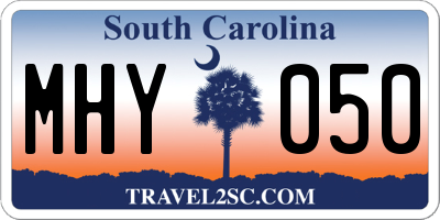 SC license plate MHY050