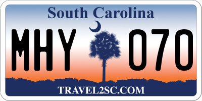 SC license plate MHY070