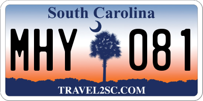 SC license plate MHY081