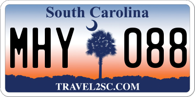SC license plate MHY088