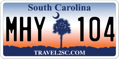 SC license plate MHY104