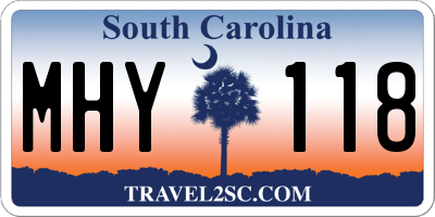 SC license plate MHY118