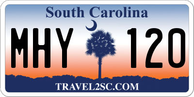 SC license plate MHY120