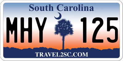 SC license plate MHY125