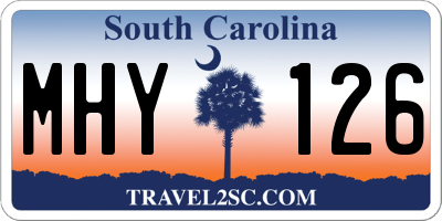 SC license plate MHY126