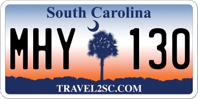 SC license plate MHY130
