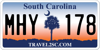SC license plate MHY178