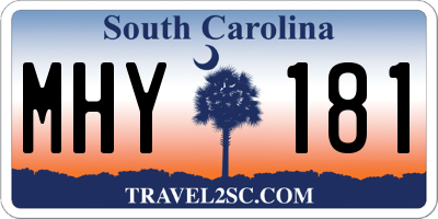 SC license plate MHY181