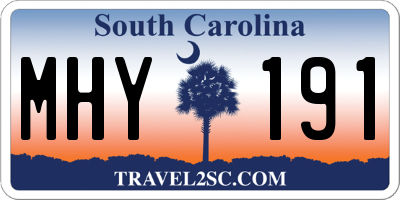 SC license plate MHY191