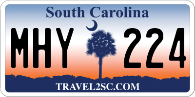 SC license plate MHY224