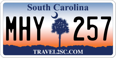 SC license plate MHY257