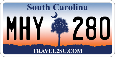 SC license plate MHY280