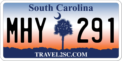 SC license plate MHY291