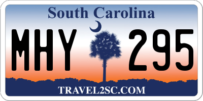 SC license plate MHY295
