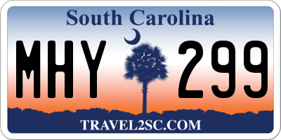 SC license plate MHY299