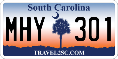 SC license plate MHY301