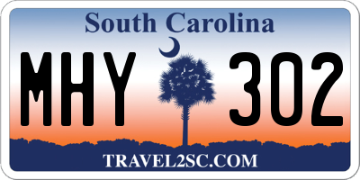 SC license plate MHY302