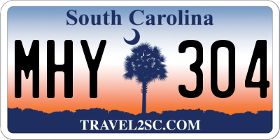 SC license plate MHY304