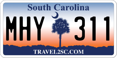 SC license plate MHY311