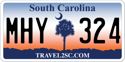 SC license plate MHY324