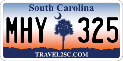 SC license plate MHY325