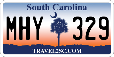SC license plate MHY329