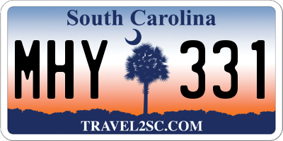 SC license plate MHY331