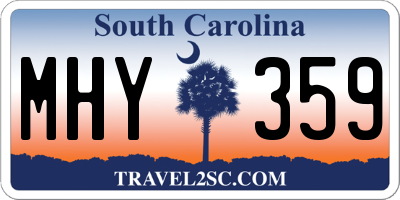 SC license plate MHY359