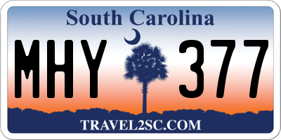 SC license plate MHY377