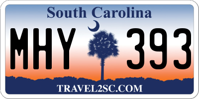 SC license plate MHY393