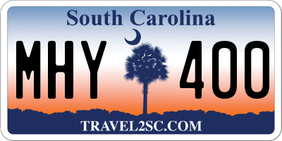 SC license plate MHY400