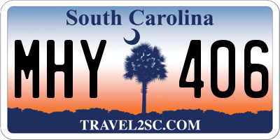 SC license plate MHY406