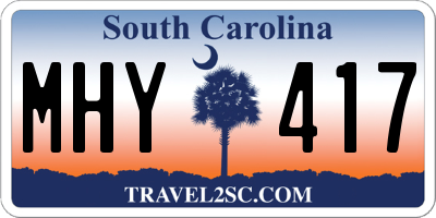 SC license plate MHY417