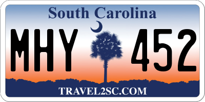 SC license plate MHY452