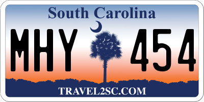SC license plate MHY454