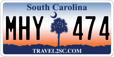 SC license plate MHY474