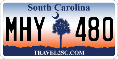 SC license plate MHY480