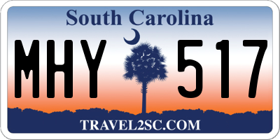 SC license plate MHY517