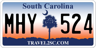 SC license plate MHY524