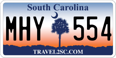 SC license plate MHY554