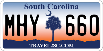 SC license plate MHY660