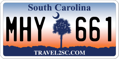 SC license plate MHY661