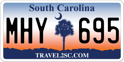 SC license plate MHY695