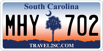 SC license plate MHY702